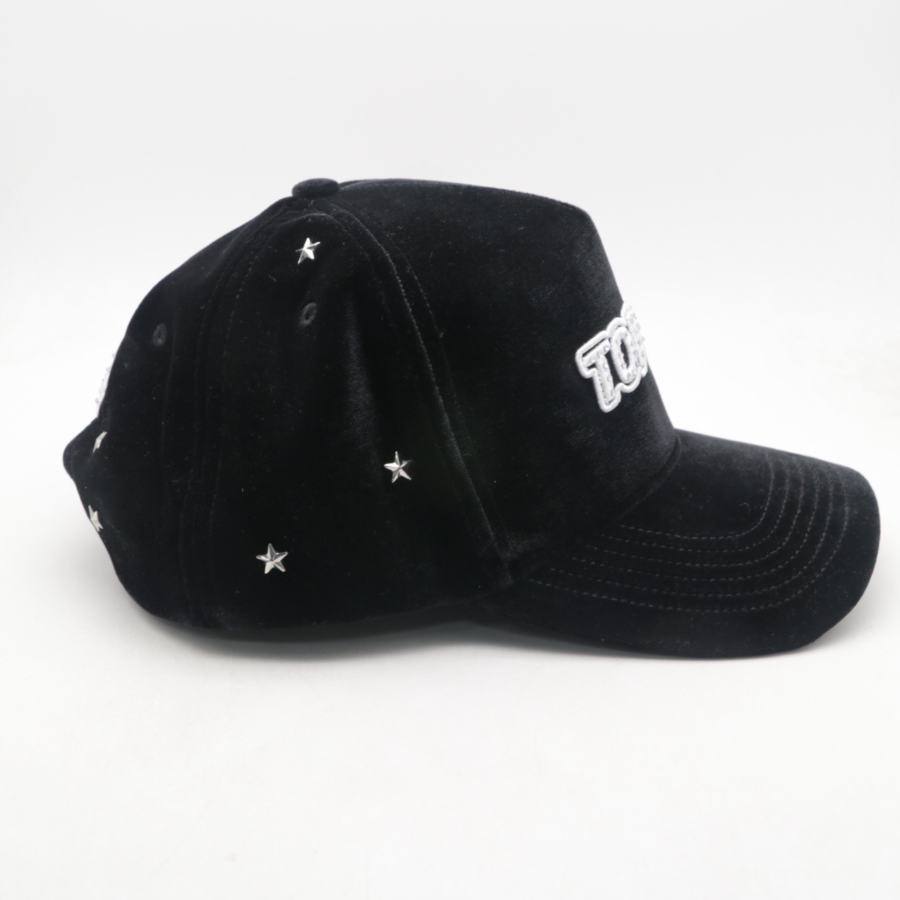 Custom 5-Panel Baseball Hat with Stylish NFC Sports Logo Rhinestone-Embellished Wholesale OEM for Casual Performance