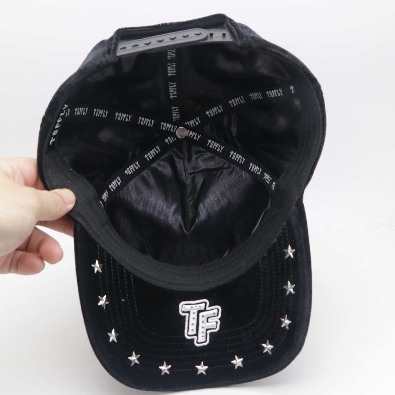 Custom 5-Panel Baseball Hat with Stylish NFC Sports Logo Rhinestone-Embellished Wholesale OEM for Casual Performance