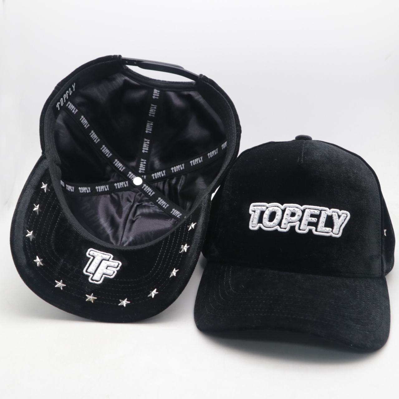 Custom 5-Panel Baseball Hat with Stylish NFC Sports Logo Rhinestone-Embellished Wholesale OEM for Casual Performance