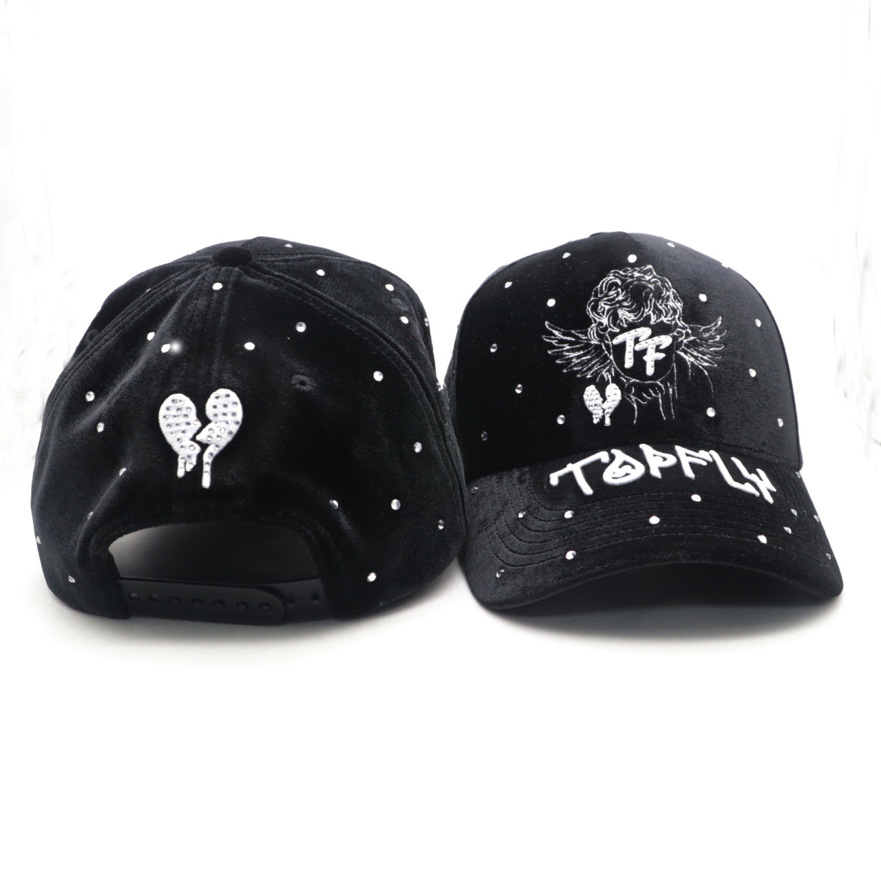 Custom 5-Panel Baseball Hat with Stylish NFC Sports Logo Rhinestone-Embellished Wholesale OEM for Casual Performance