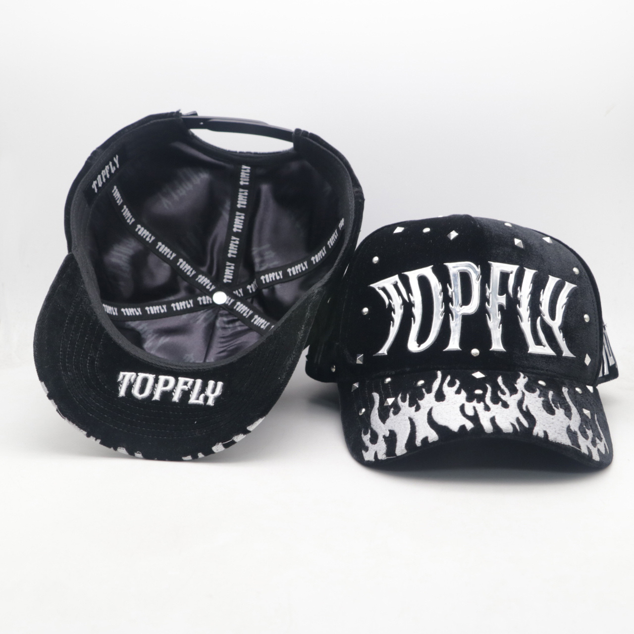 TOFLY Wholesale OEM Custom 5 Panel Baseball Hat Dandy Rhinestone Logo Stylish NFC Sports Logo for Casual Performance