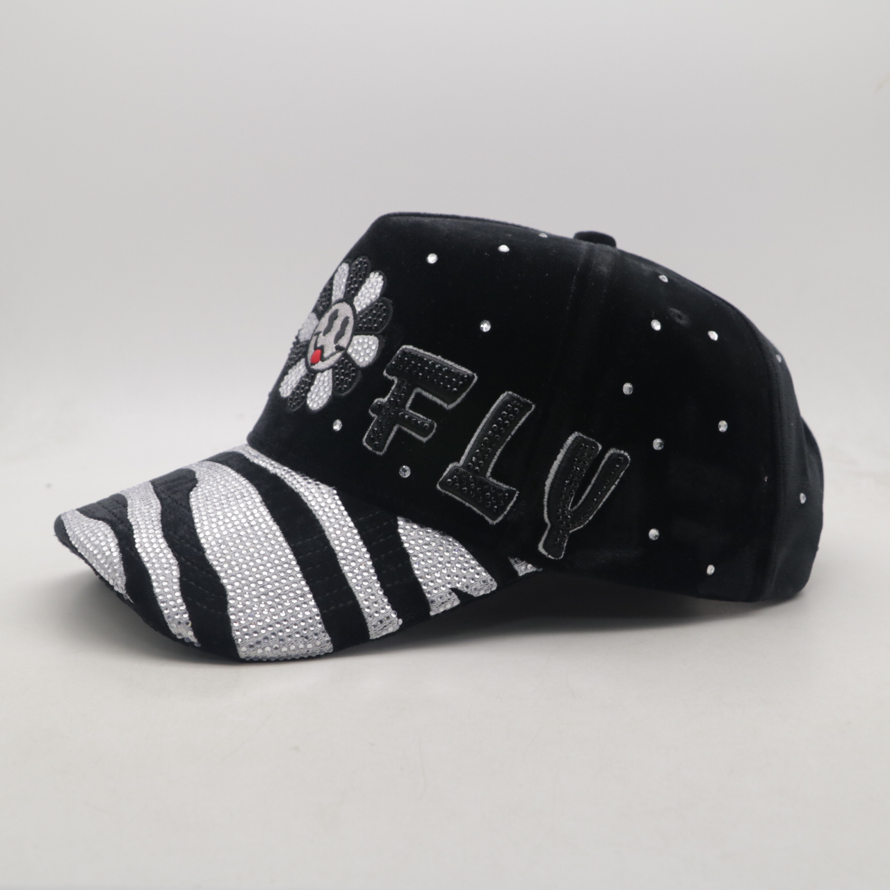 TOFLY Custom 5-Panel Baseball Hat with Stylish NFC Sports Logo Rhinestone Dandy Design Wholesale OEM for Casual Performance