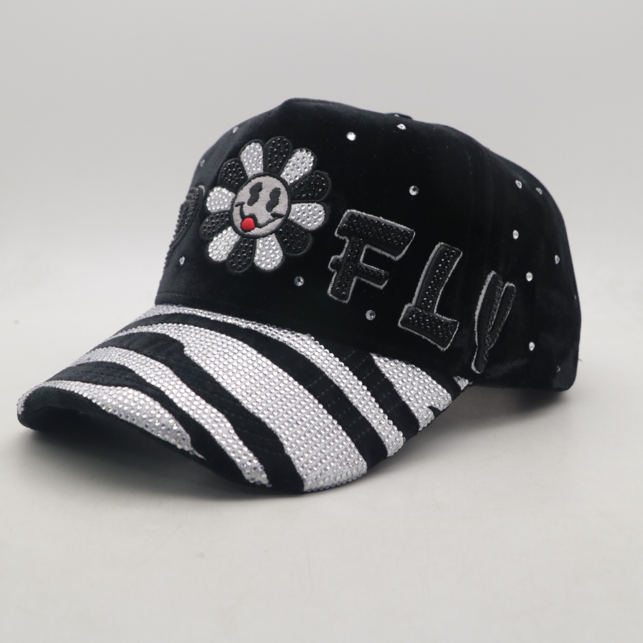 TOFLY Custom 5-Panel Baseball Hat with Stylish NFC Sports Logo Rhinestone Dandy Design Wholesale OEM for Casual Performance