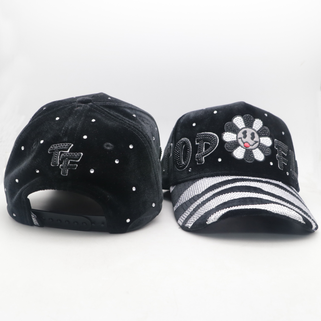 TOFLY Custom 5-Panel Baseball Hat with Stylish NFC Sports Logo Rhinestone Dandy Design Wholesale OEM for Casual Performance