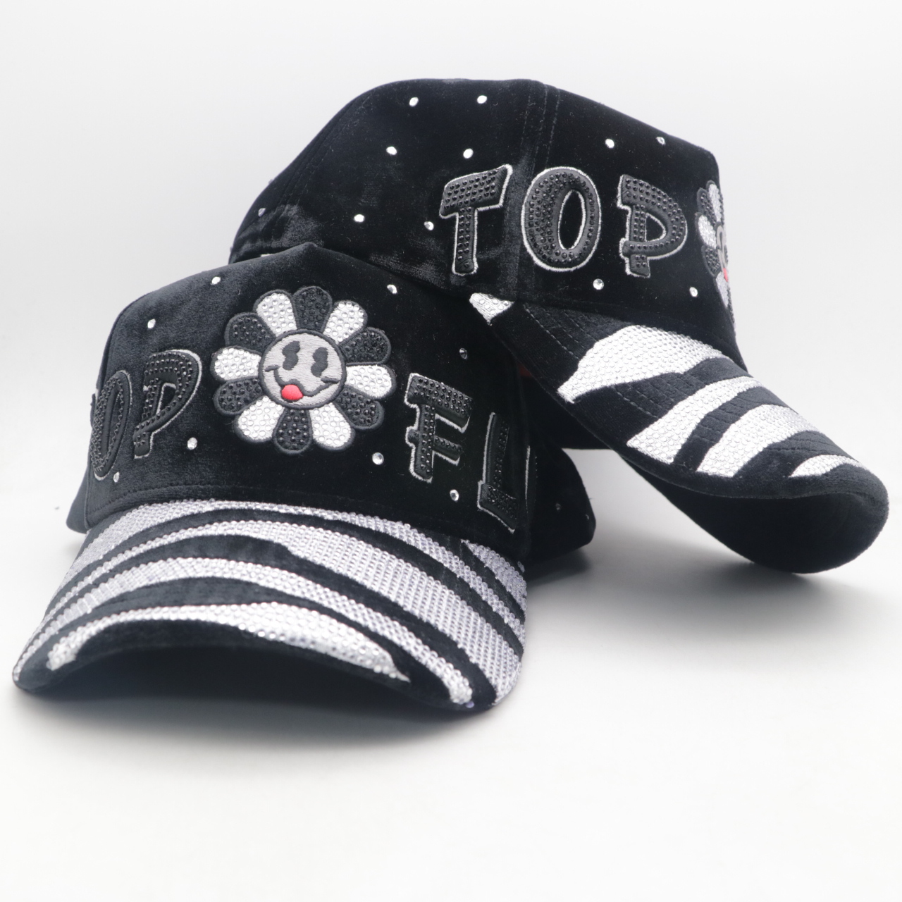 TOFLY Custom 5-Panel Baseball Hat with Stylish NFC Sports Logo Rhinestone Dandy Design Wholesale OEM for Casual Performance