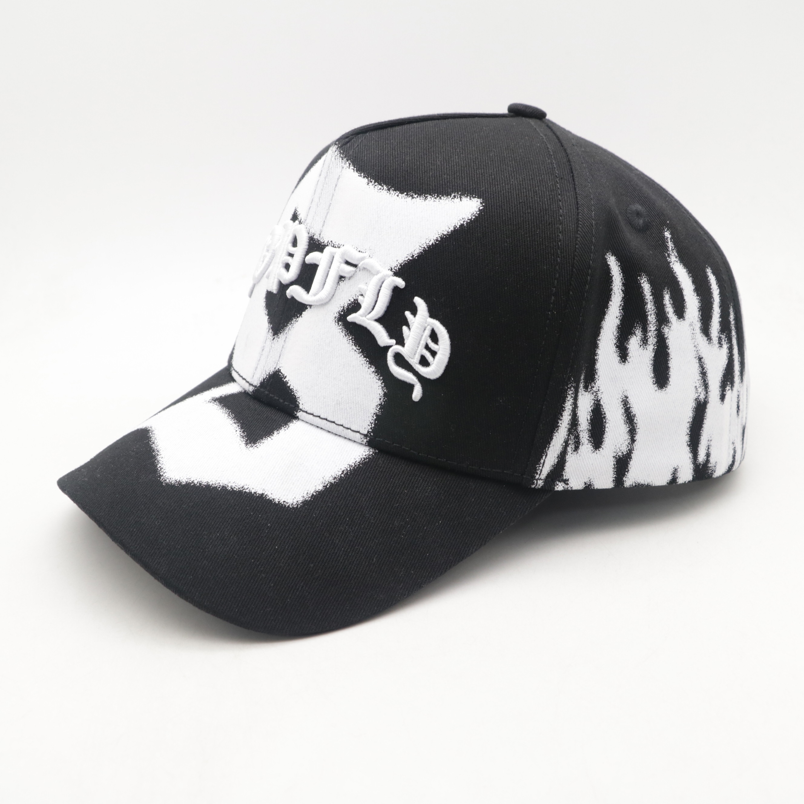 Wholesale 5 Panel Dandy Hats High Quality Black Baseball Cap with Satin Lining and Embroidery Logo 100% Polyester Suede Brim