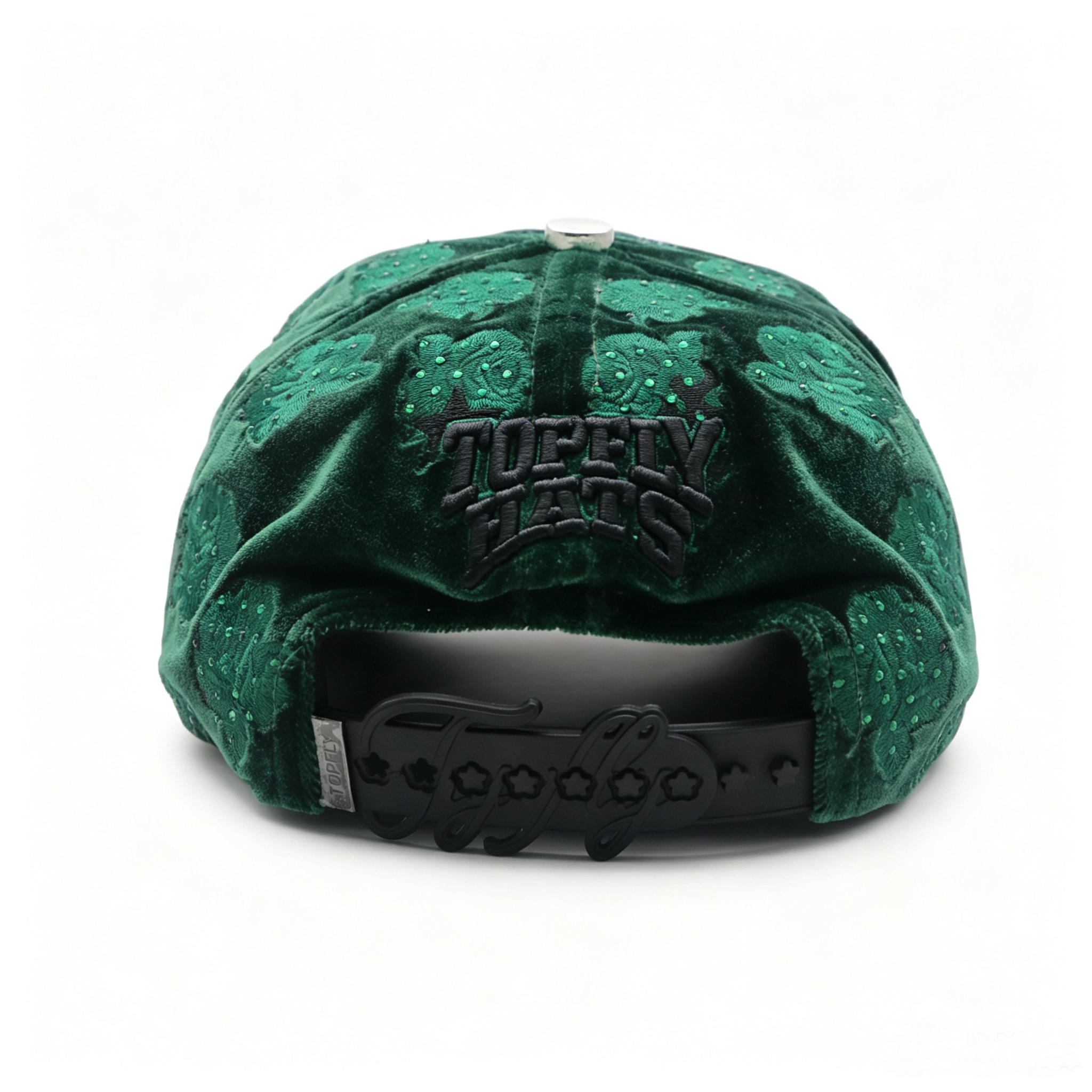 All Over Printed Velvet Trucker Cap Custom Metal Logo Velvet Baseball Hat