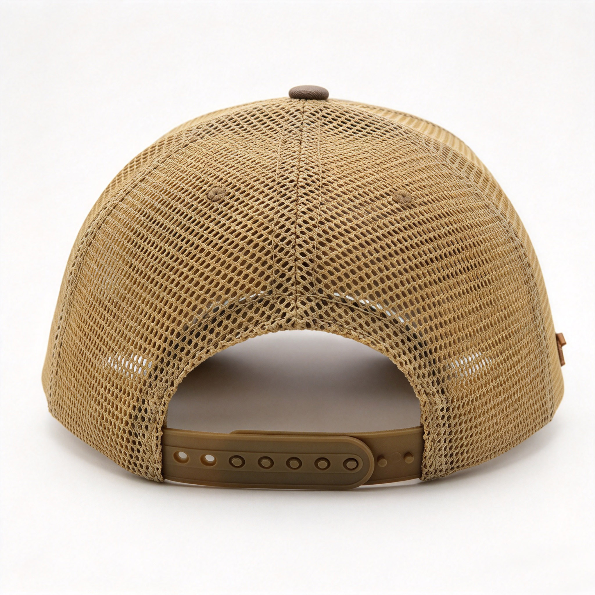 Topfly Custom Trucker Hat Leather Brim Deer Patch Embroidery Mesh Back Outdoor Hunting Baseball Cap for Men
